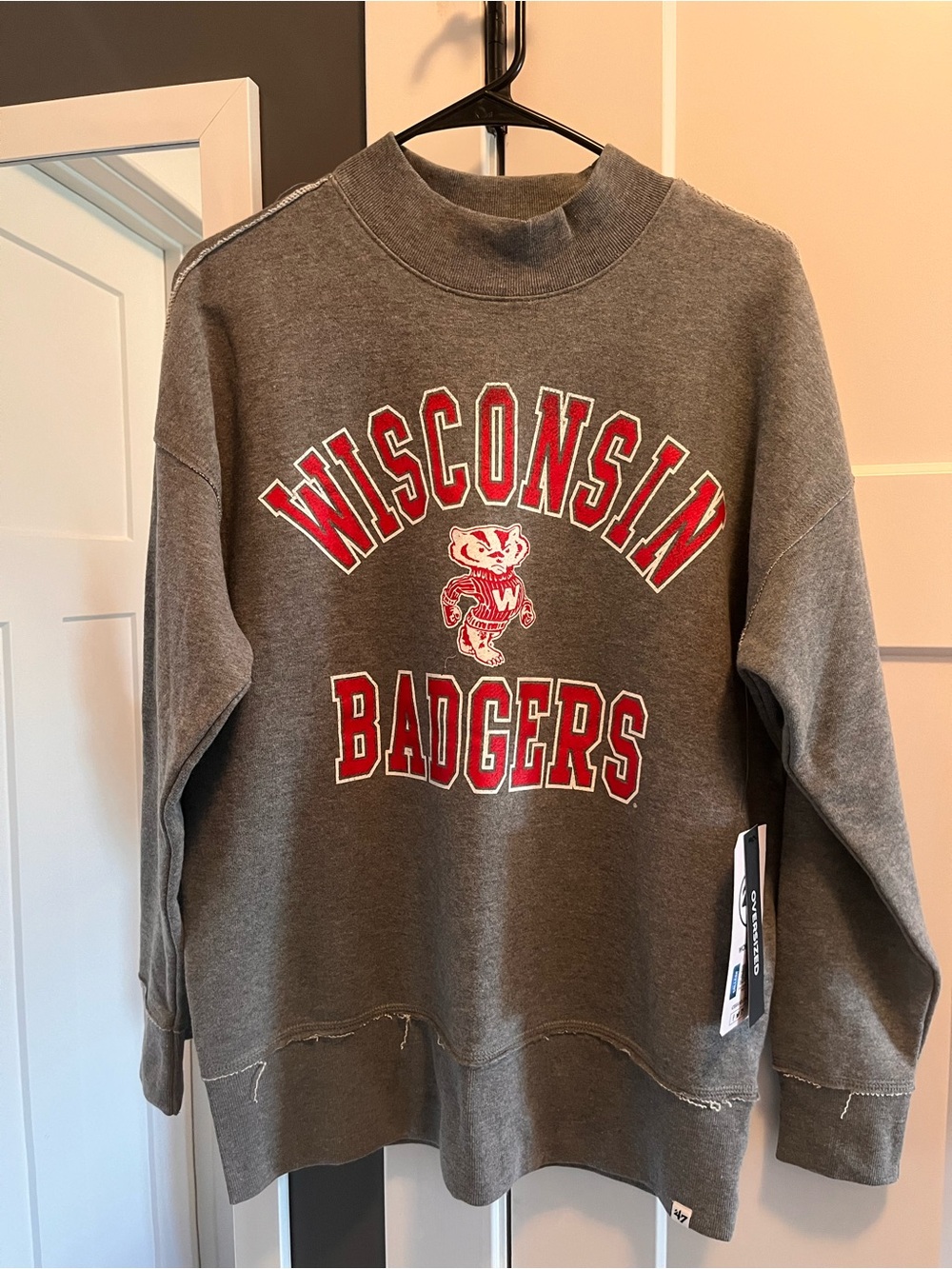 Wisconsin Badgers Women’s Gray Crewneck Sweatshirt - Collegiate Comfort